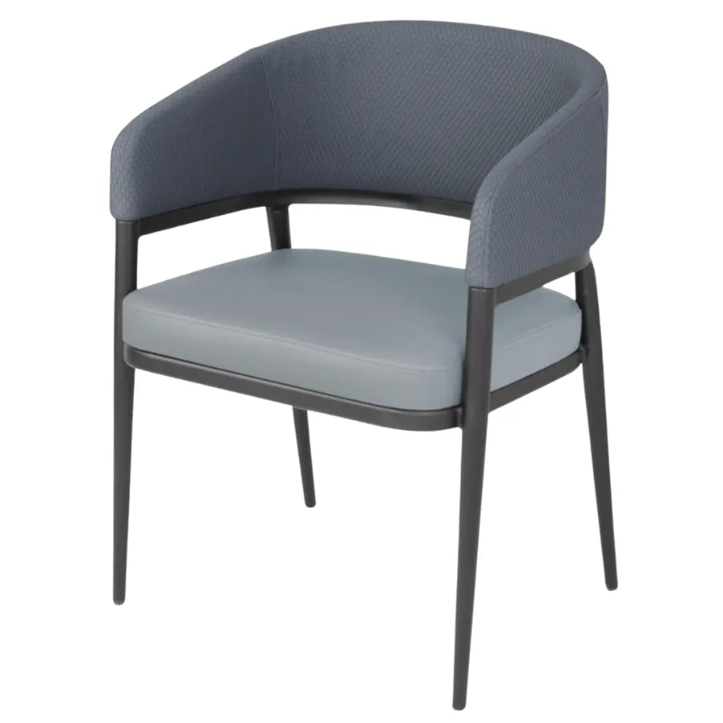 Fauteuils Meridian en PVC Bleu - Lot de 2