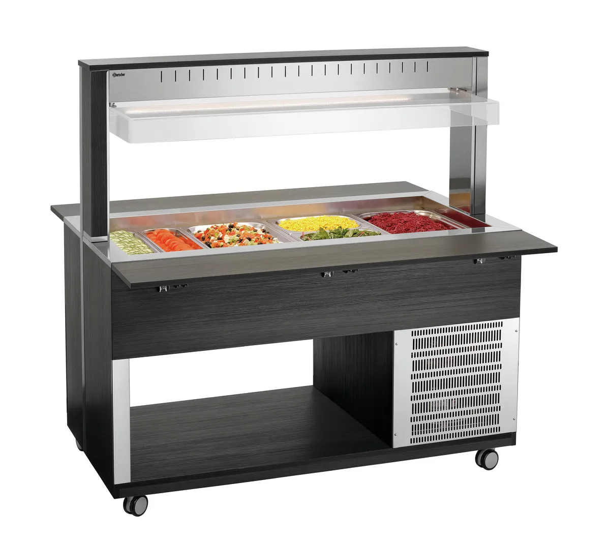 Chariot Buffet Chaud - 4 x GN 1/1