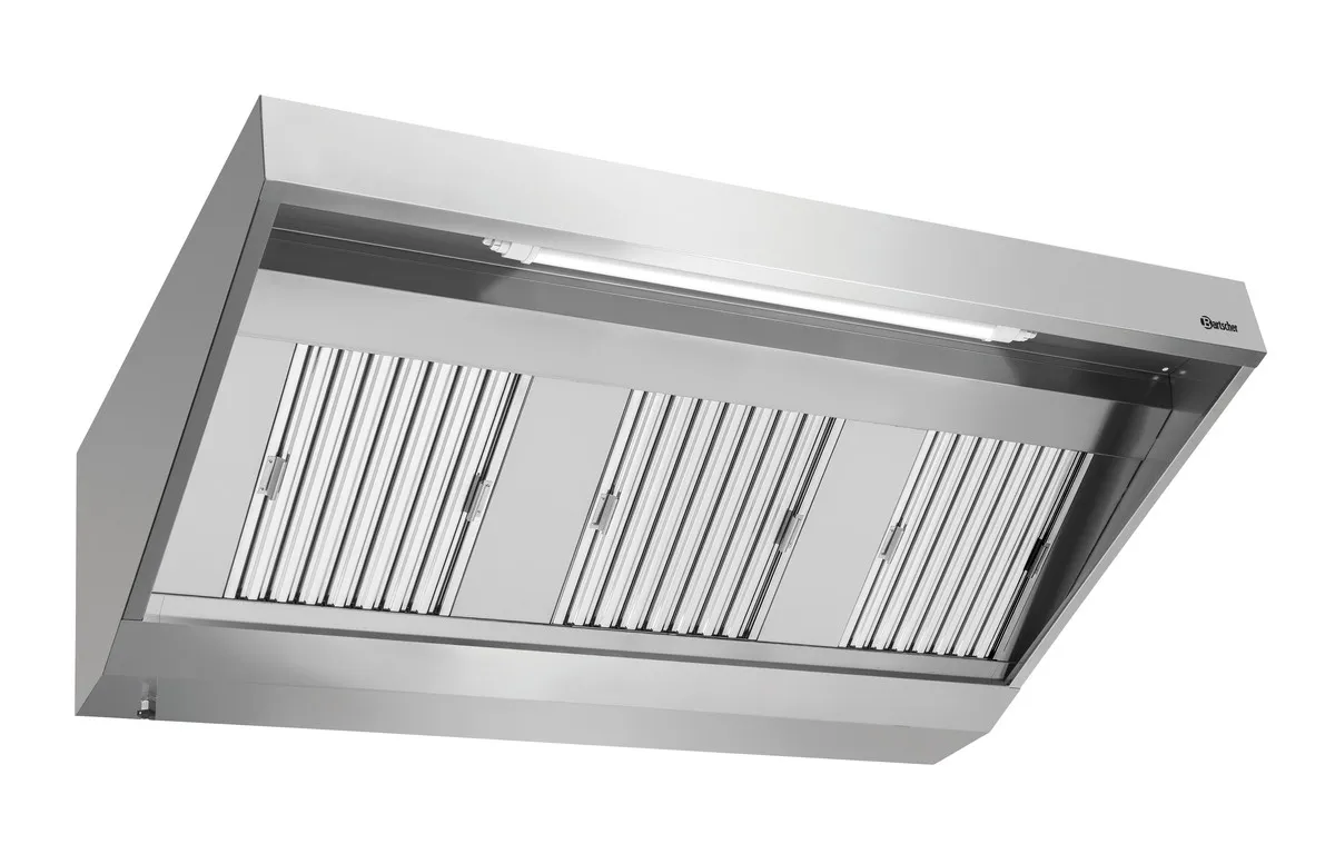 Hotte Murale avec Moteur et Eclairage - L 1700 x P 900 mm