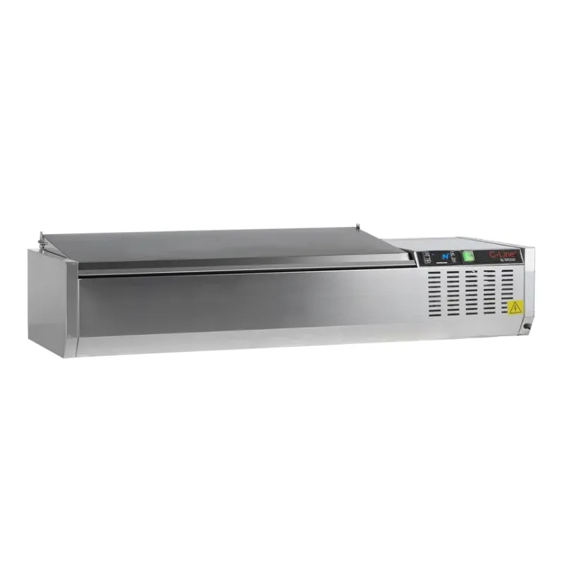Saladette à Poser Couvercle Inox - Statique - 7 GN 1/4