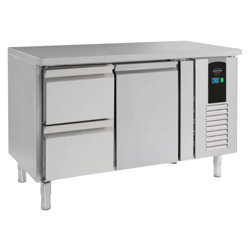 Table Réfrigérée Positive à 1 Porte et 2 Tiroirs Energy Line - 190 L