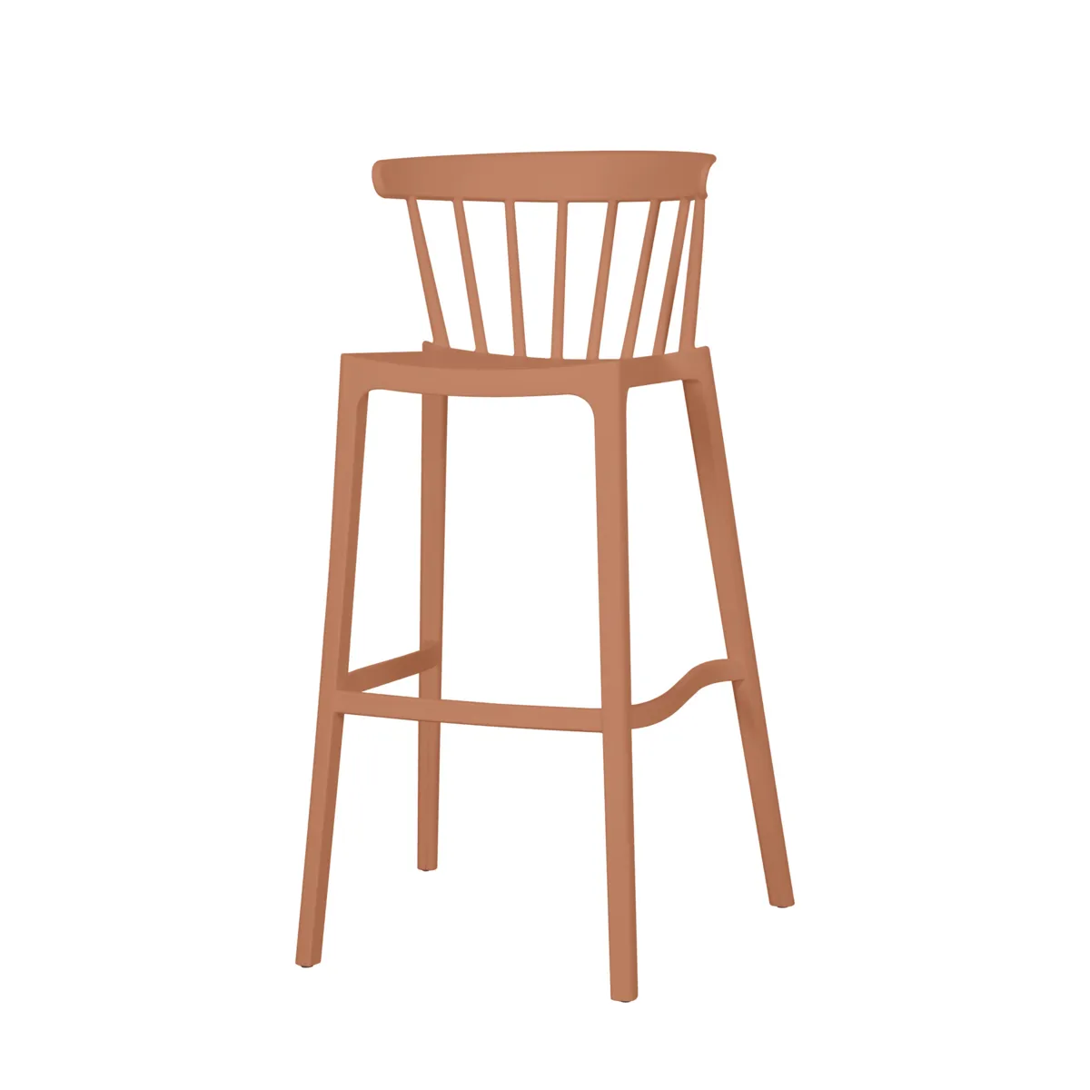 Tabouret de Bar Windson en Polypropylène - Terracotta