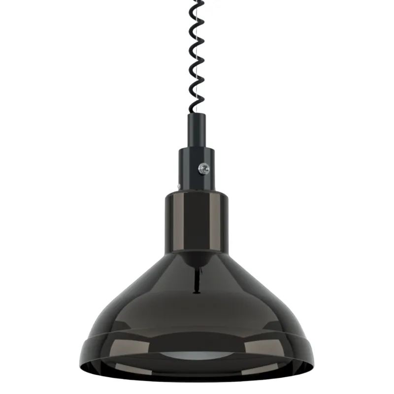 Lampe Chauffante Suspendue - Infrarouge - Laquée Nickel Noir - 230 V