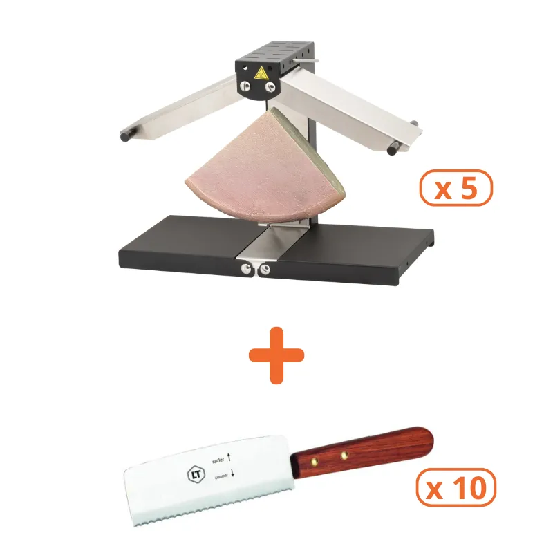 Pack Brezières Basalte et Couteaux à Raclette