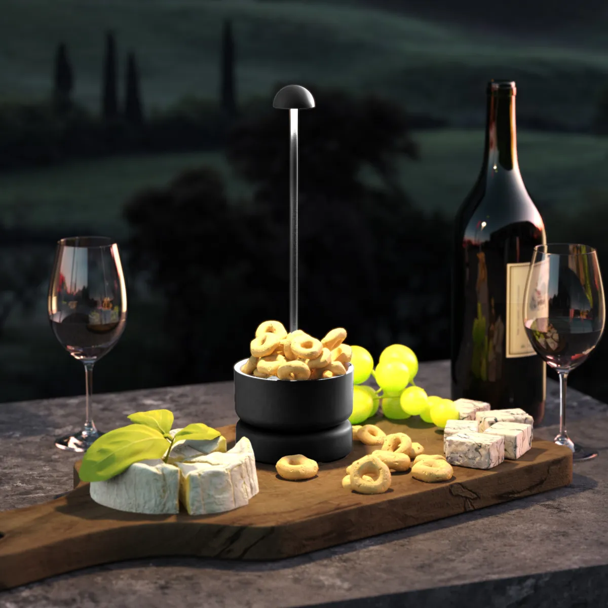 Lampe de Table Touch LED - Basket Noir