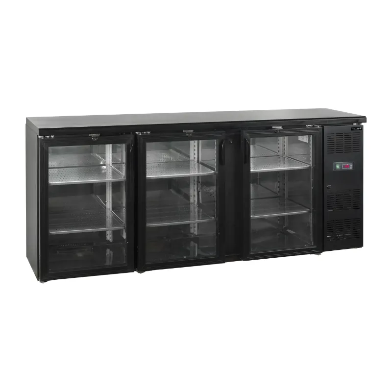 Arrière-Bar Réfrigéré - 3 Portes Vitrées Battantes - 442 L