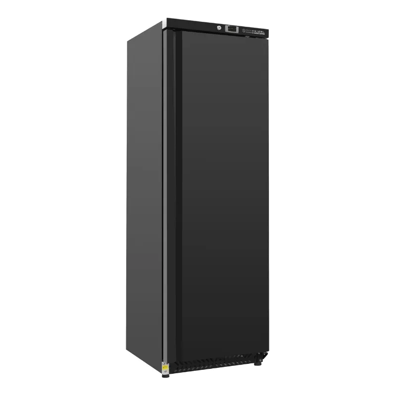 Armoire Réfrigérée Positive Noire 400 L 0/+8°C 215 W, Froid Statique R600a, 4 Niveaux, Porte Pleine