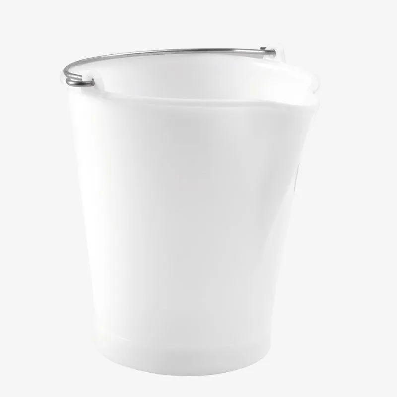 Seau 12L Bec Verseur Inox Blanc