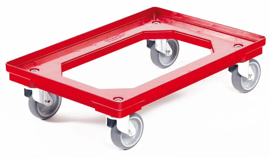 Chariot Porte-Bac Universel - Rouge
