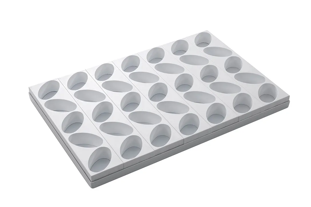 Moule Ovale Polystyrène - 35 Empreintes - 85 x 50 mm