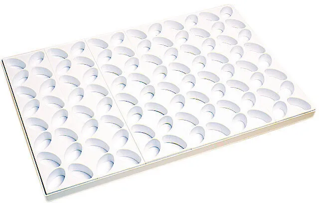 Moule à Mini-Gâteaux Ronds Polystyrène - 96 Empreintes - ⌀ 40 mm