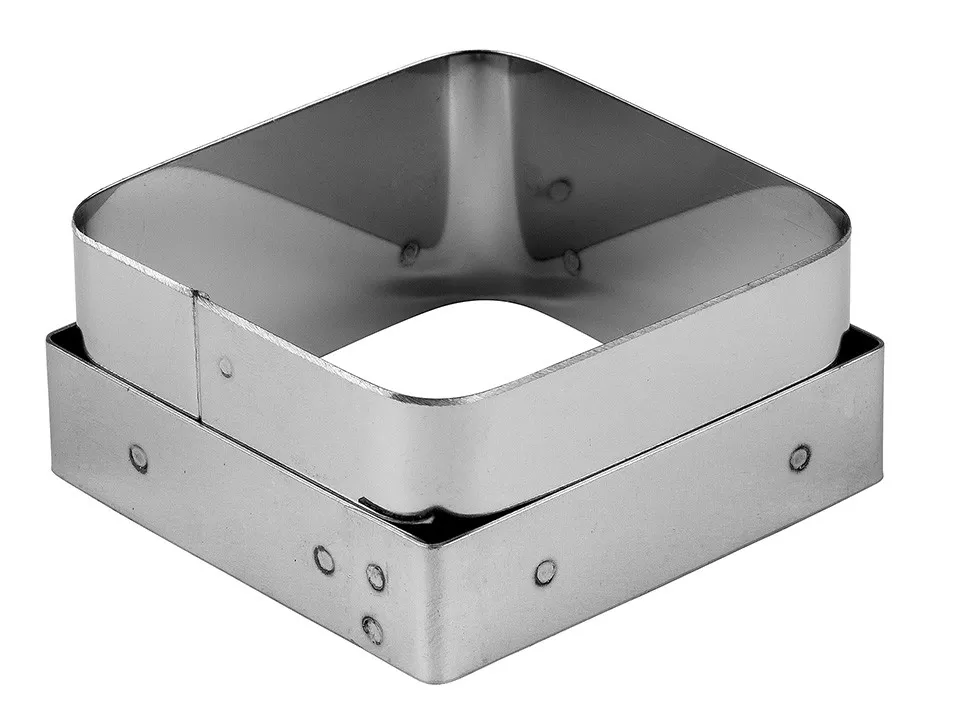 Découpoir Savarin Carré en Acier Inoxydable - 70 x 70 mm