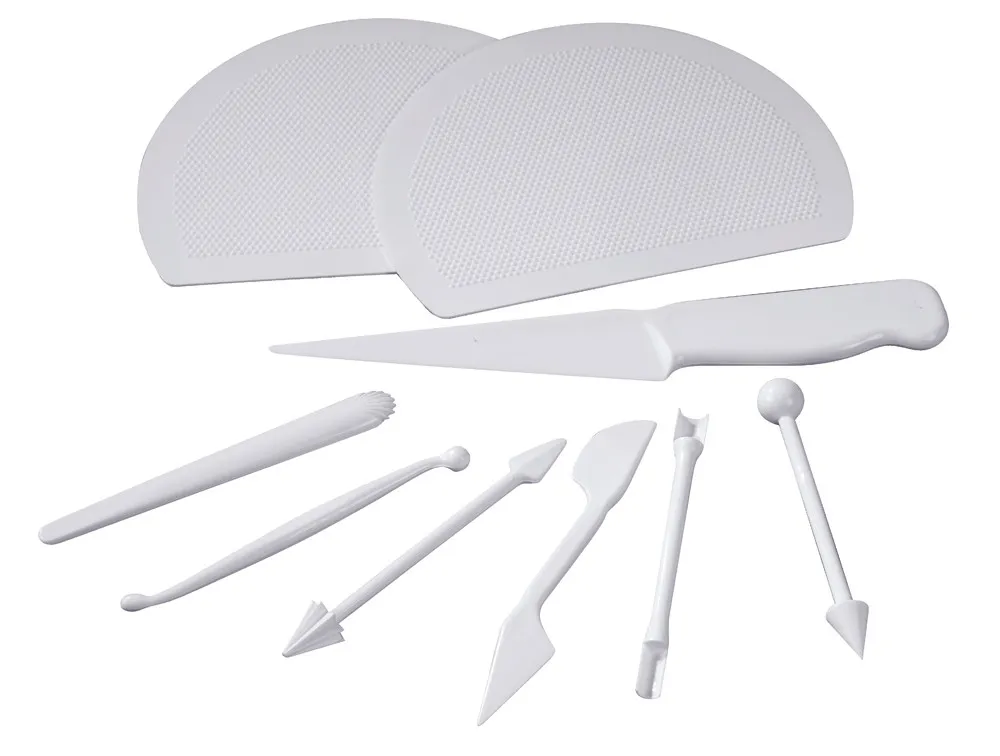 Ensemble 9 Outils pour Pâte d'Amande - Spécial Ecole