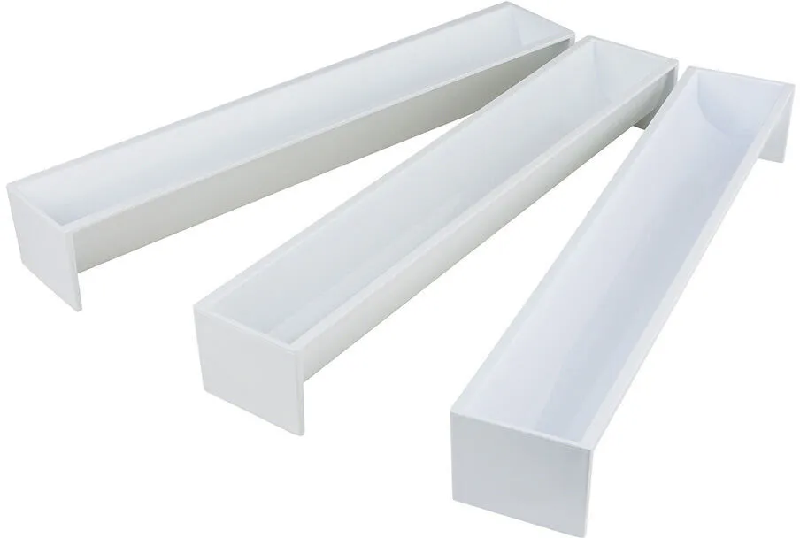 Gouttière à Bûche Glacée Demi-Cercle - 470 x 65 x 40 mm