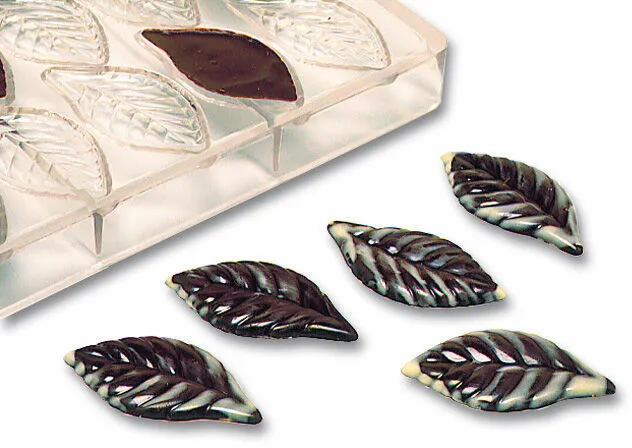 Plaque Décor pour Chocolat - Feuilles - 21 Empreintes