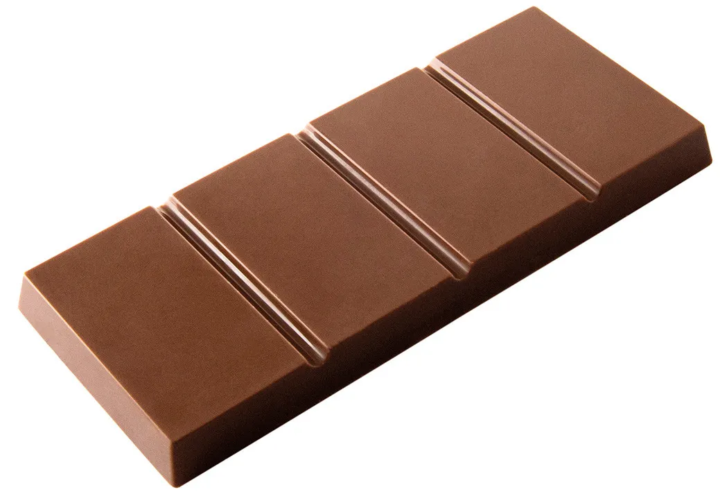 Plaque Mini Tablette de Chocolat - 90 g - 4 Empreintes
