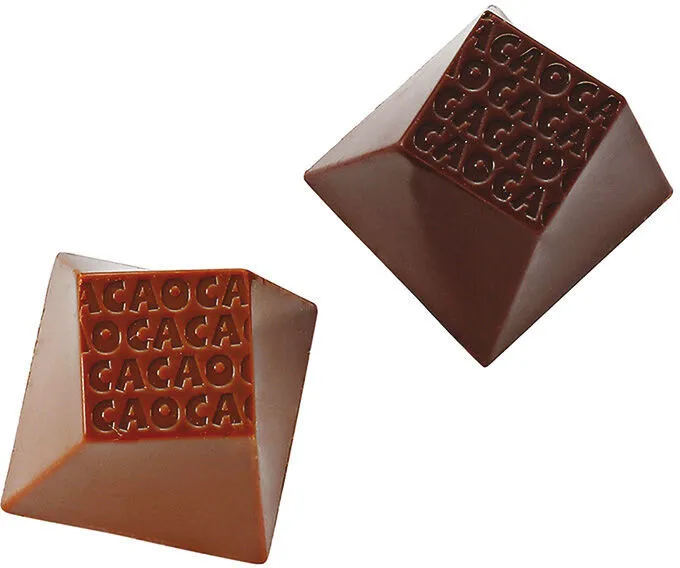 Plaque Carré Cacao en Chocolat - 35 Empreintes