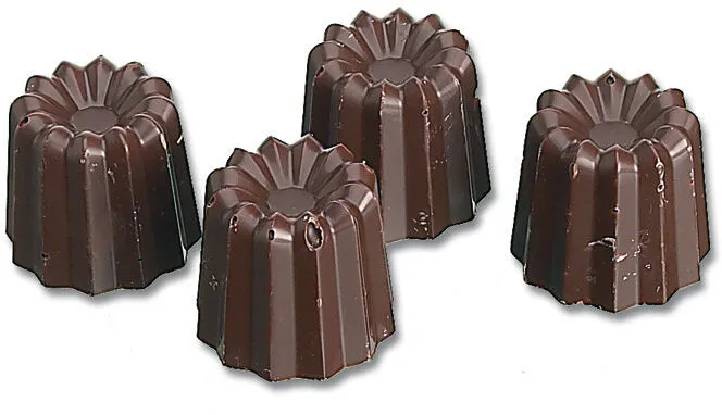 Plaque Mini-Cannelé en Chocolat - 40 Empreintes - ⌀ 24 mm