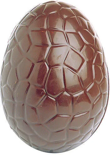 Plaque Demi-Coquille Craquelée en Chocolat - 14 Empreintes - 55 x 40 mm