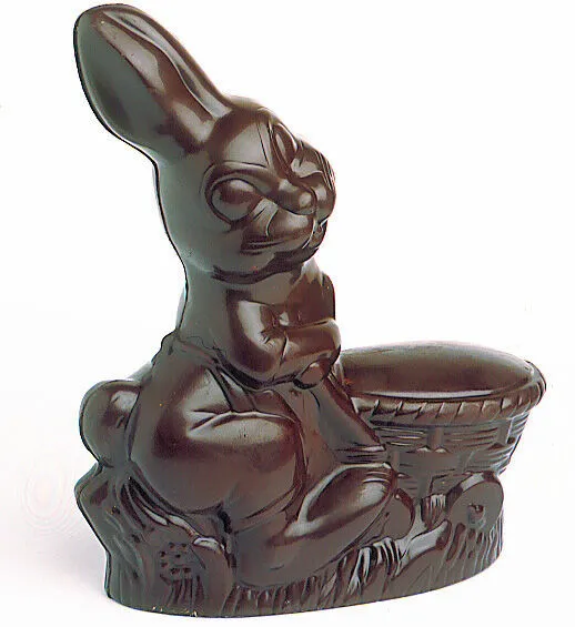 Plaque Lapin Corbeille en Chocolat - 2 Empreintes