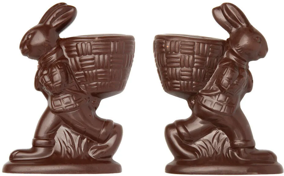 Plaque Lapin Panier à Garnir en Chocolat - 2 Empreintes