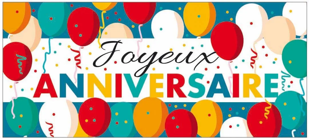 Plaque Joyeux Anniversaire - Lot de 24