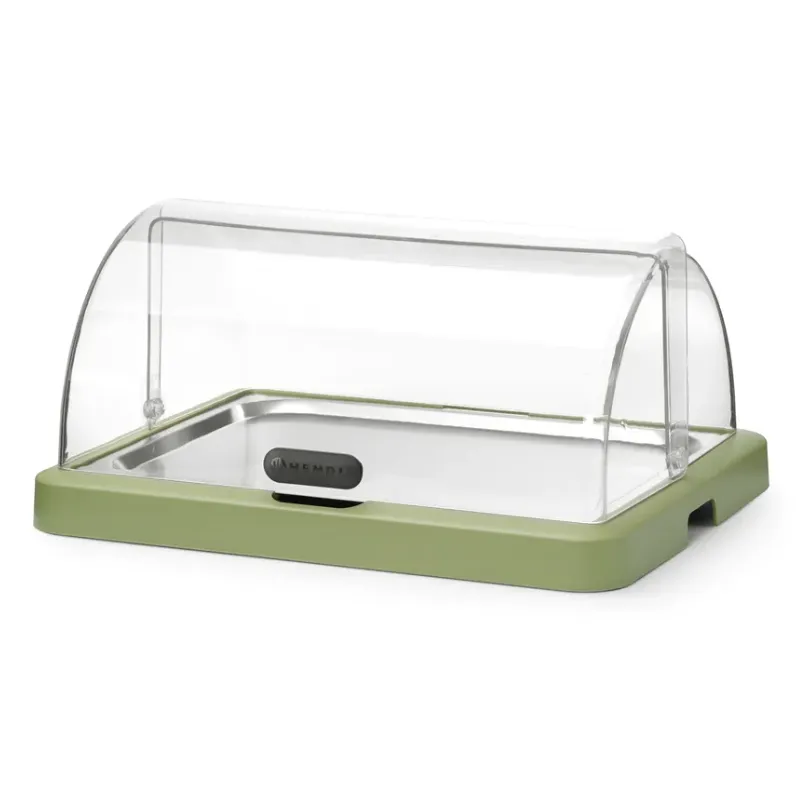 Vitrine Buffet à Couvercle Coulissant UNIQ - Vert