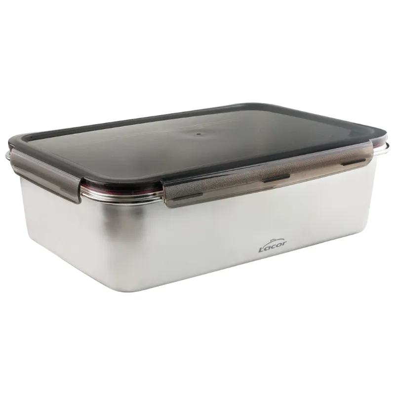Boîte Inox avec Couvercle PP Rectangulaire EcoInox Pro - 6.5 L