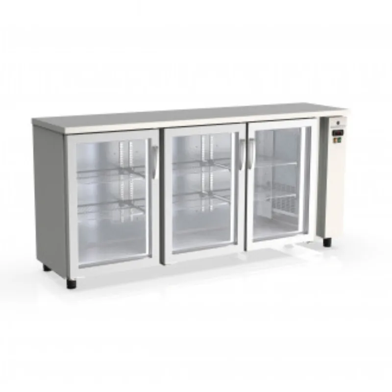 Arrière-Bar Réfrigéré - 3 Portes Vitrées Battantes - 490 L
