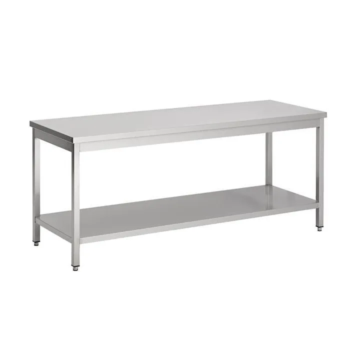 Table Inox avec Etagère - L 2000 x P 600 mm