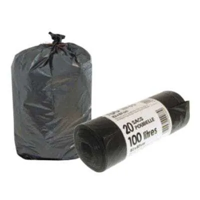 Sac Poubelle - 160 L - Rouleau de 20 Sacs