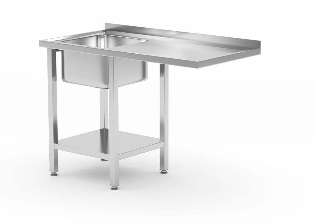 Table de Chargement pour Lave-vaisselle avec Évier à Droite et Étagère