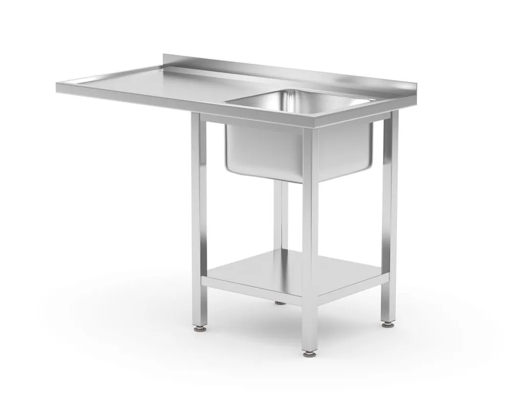 Table de Chargement pour Lave-vaisselle avec Évier à Droite et Étagère