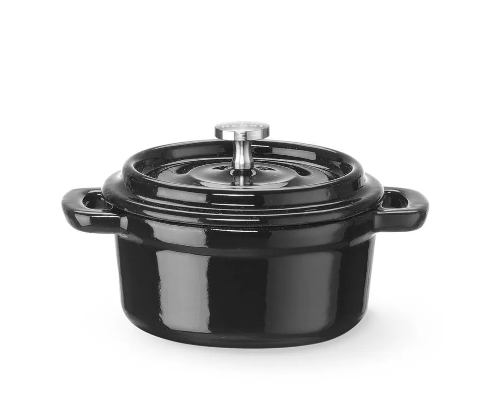 Cocotte en Fonte Émaillée Ronde Noire - 0,27 L