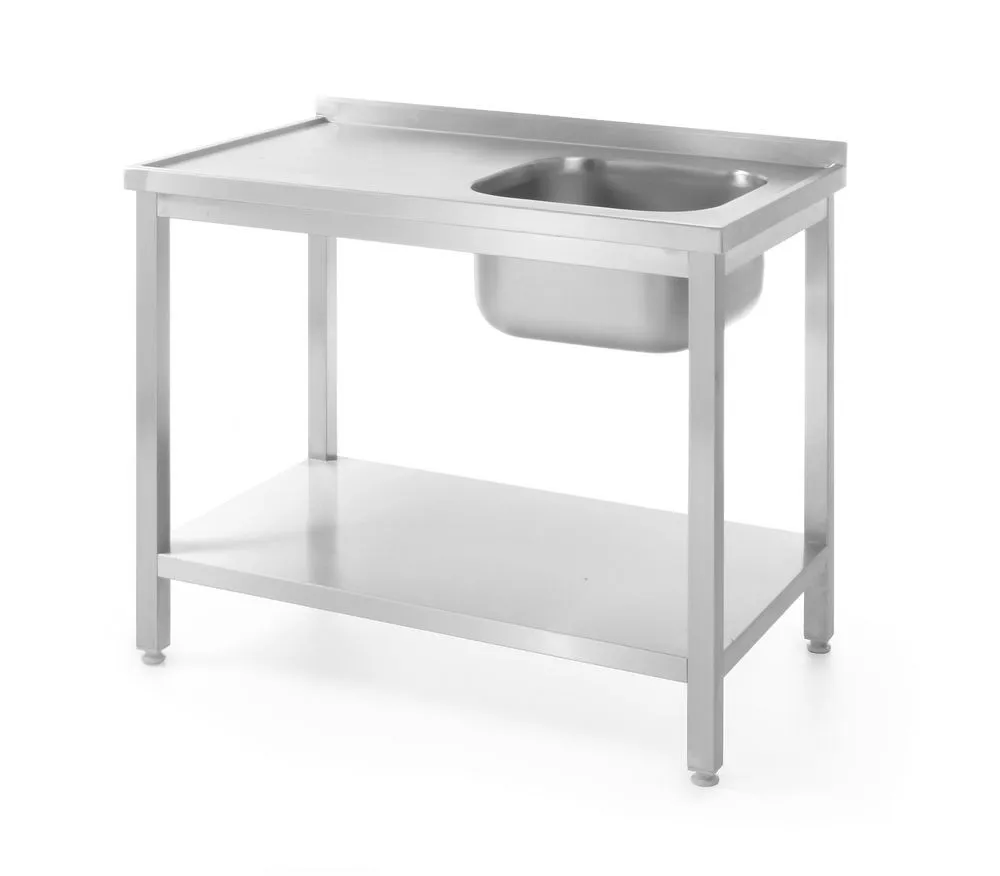 Plonge 1 Bac à Droite Profi Line avec Étagère - P 600 x L 1000 mm
