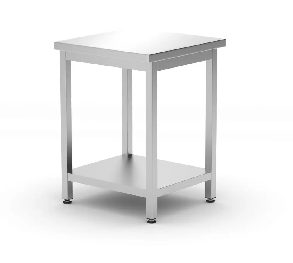 Table de Travail Centrale Kitchen Line avec Étagère - P 600 x L 600 mm