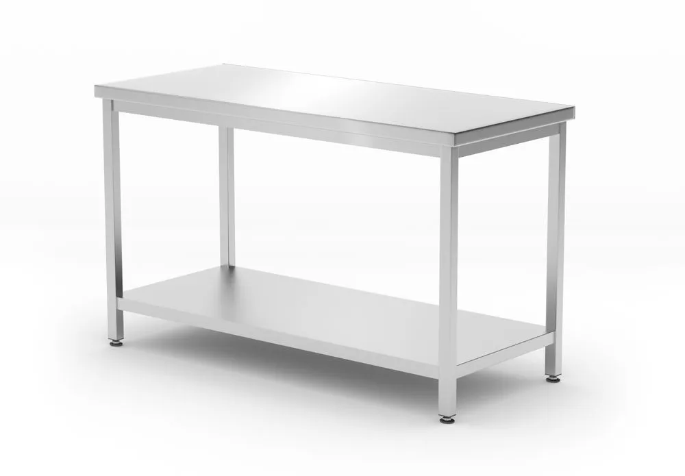 Table de Travail Centrale Kitchen Line avec Étagère - P 600 x L 1200 mm