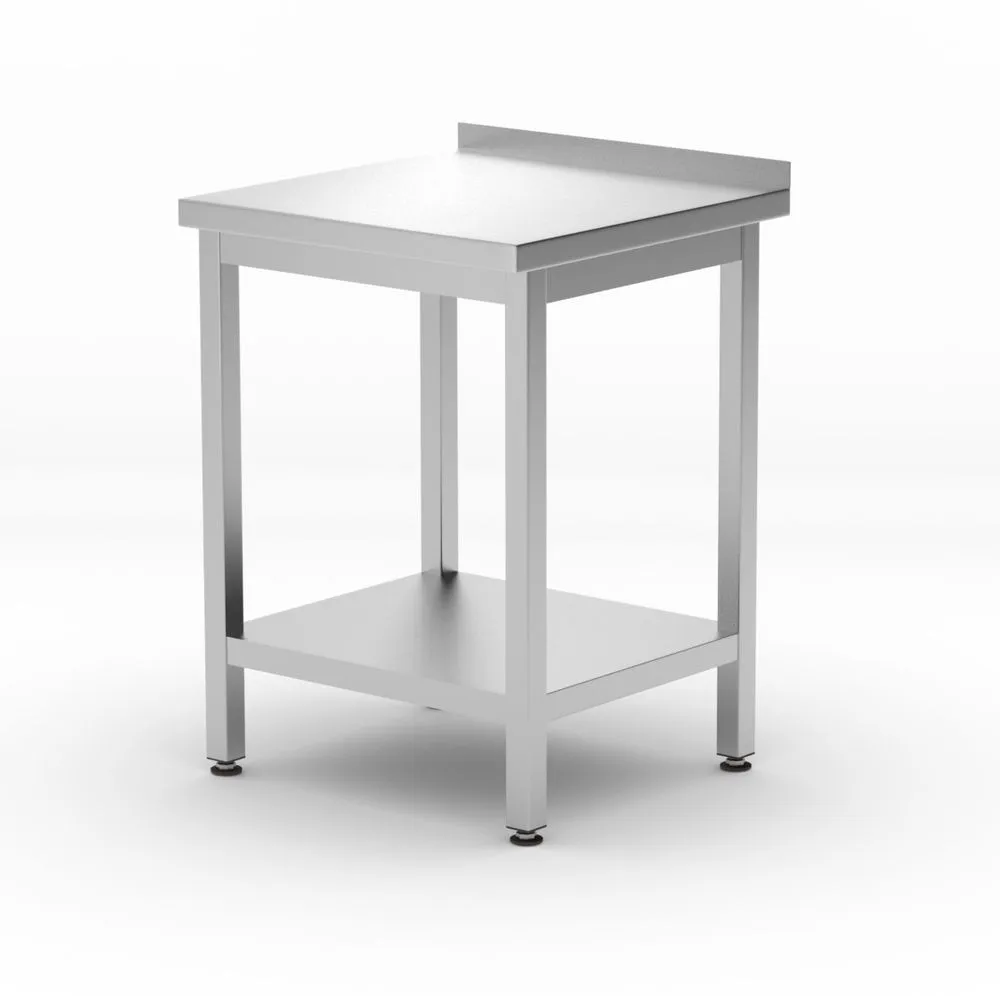 Table de Travail Murale Kitchen Line avec Étagère - P 600 x L 600 mm