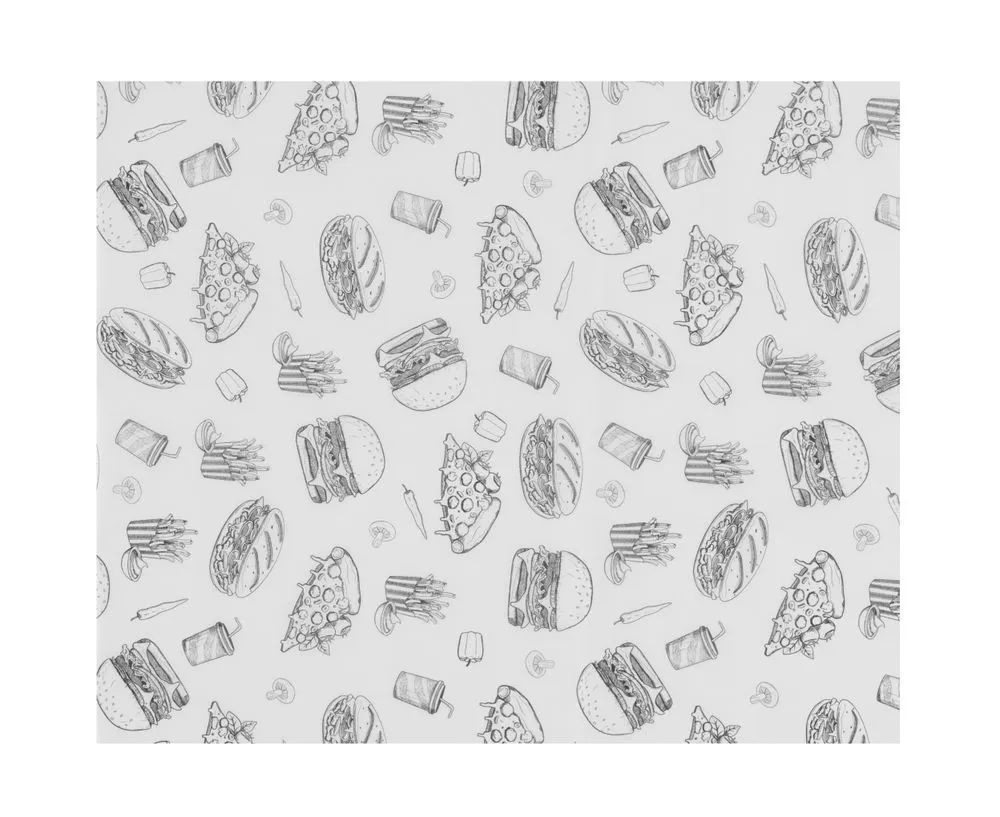 Papier Ingraissable Hamburgers - 200 x 250 mm