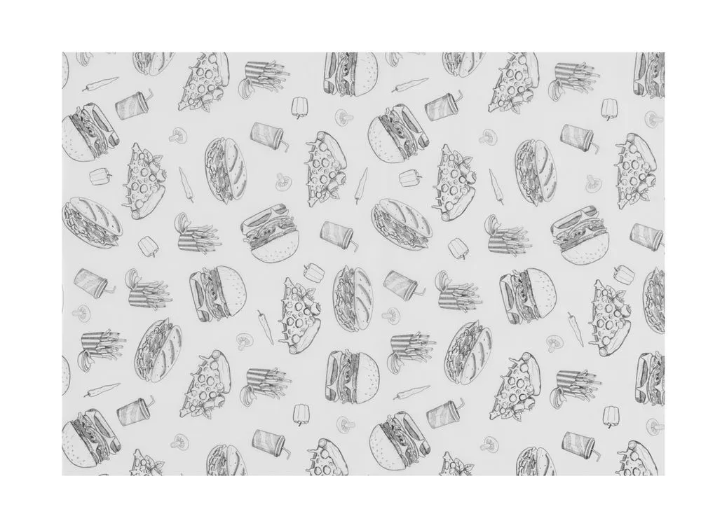 Papier Ingraissable Hamburgers - 250 x 350 mm