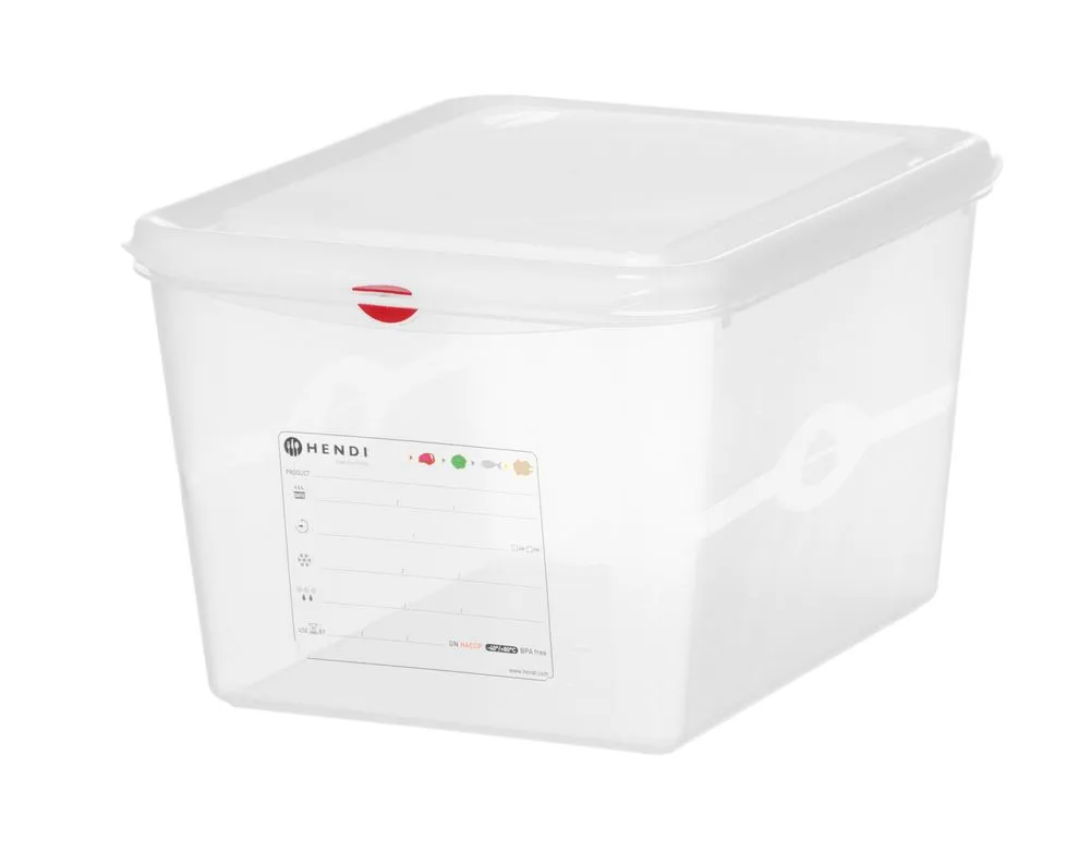Bac GN 1/2 Transaprent en PP - 12,5 L