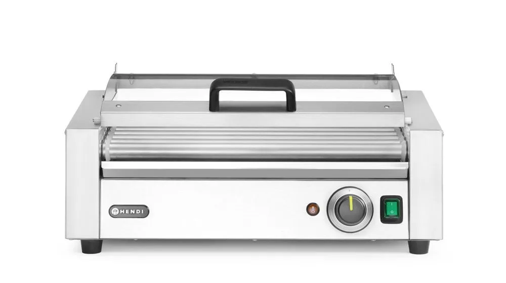 Grill Roulant pour Saucisses avec Couvercle - 1 Zone - 790 W