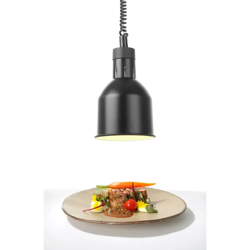 Lampe Chauffante Cylindrique Noire Réglable