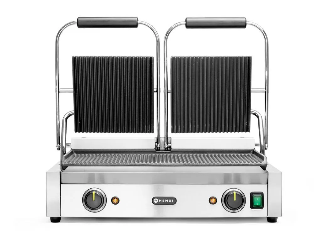 Grill de Contact - Modèle Double - Plaques Rainurées - Reconditionné