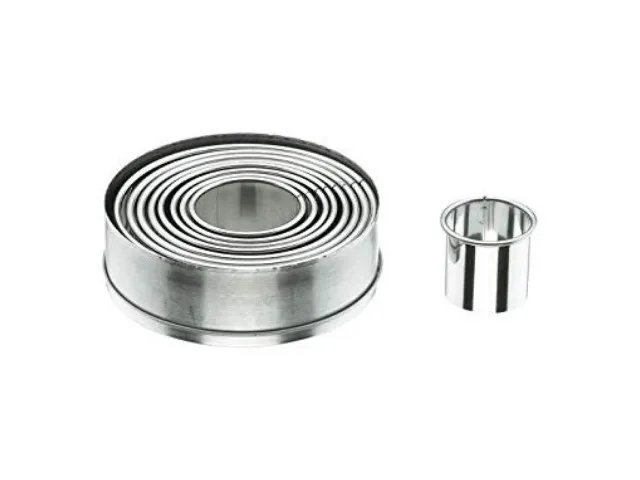 Boîte 9 Emporte-Pièces Ronds Inox Lisses