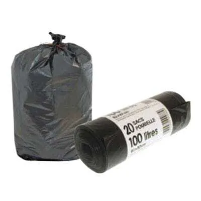 Sac Poubelle - 160 L - Rouleau de 20 Sacs