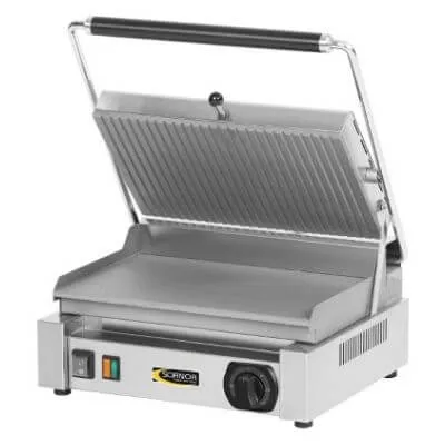 Grill Panini Professionnel Surface Rainurée et Lisse