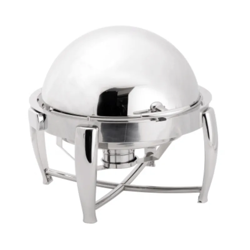 Chafing Dish Rond à Couvercle Rabattable LUXE 6 L - 600 x 570 mm