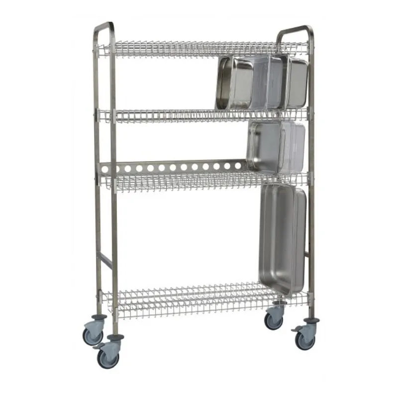 Chariot d'Egouttage et de Stockage de Bacs GN - 3 Niveaux