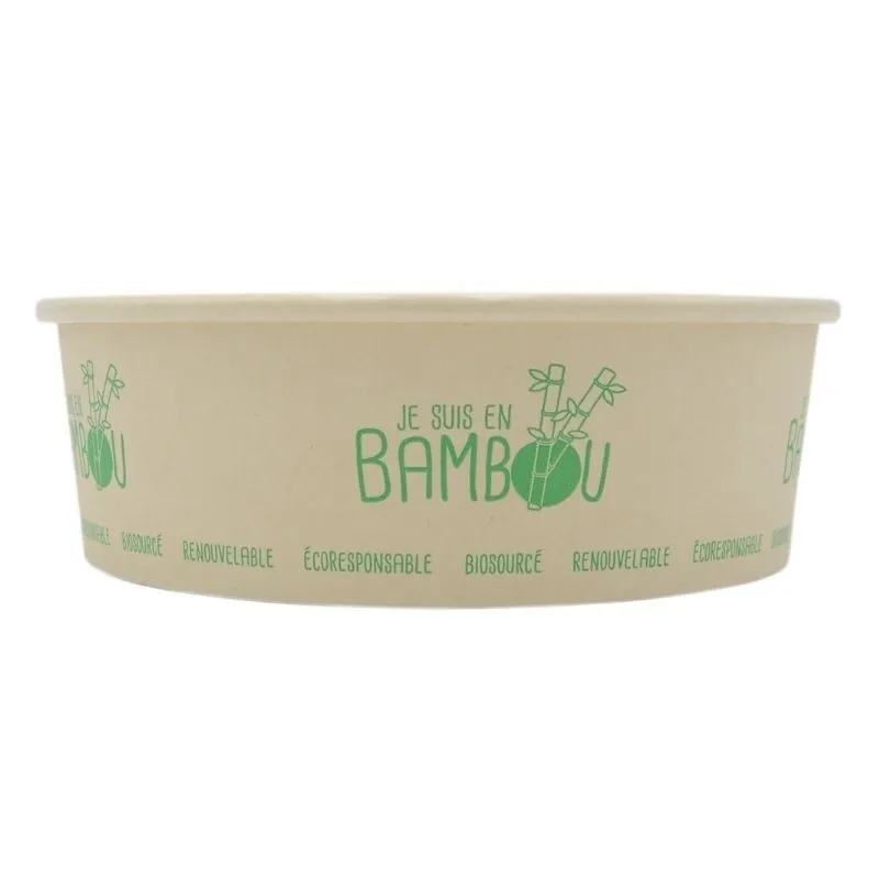 Bol à Salade en Bambou - 480 ml - Lot de 50